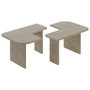 Hanah Home Iris - Juego de mesas de café Travertino